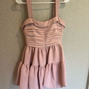 Zara Light Pink Ruffled Dress